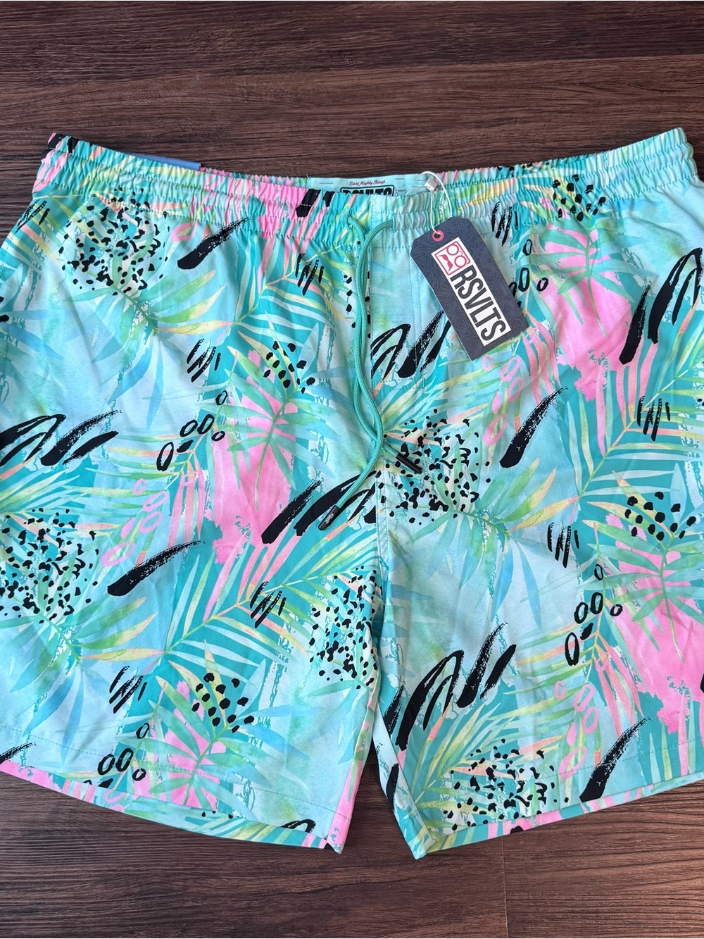 RSVLTS Hybrid Shorts Men's 2XL La Croy Dragonfruit Unlined Swim 7” Tropical NWT